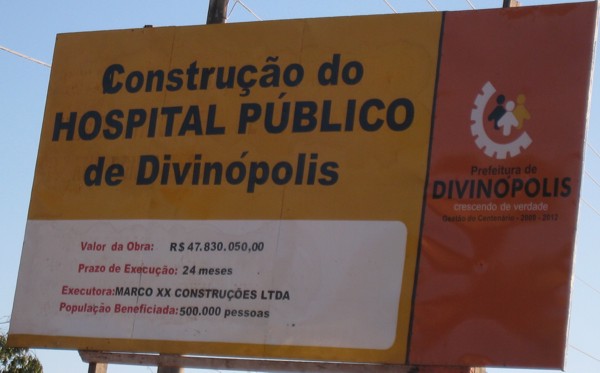 Blefe do Hospital Público: Vladimir diz que tem R$ 36 milhões, mas faltam cerca de R$ 70 milhões para finalizá-lo